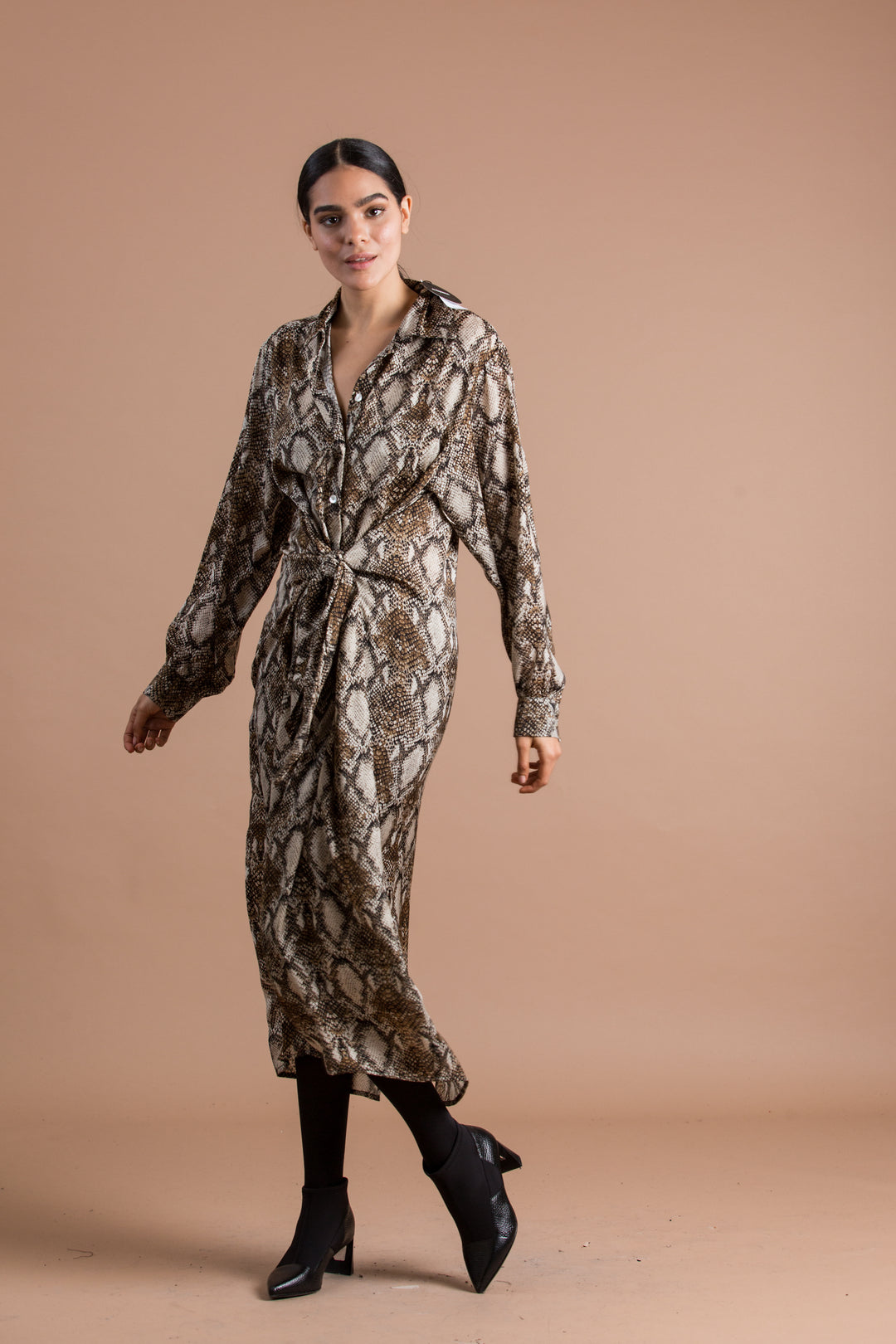 python midi dress Python Silk Midi Dress | Yaly Couture Bespoke -- Exclusive, Chic