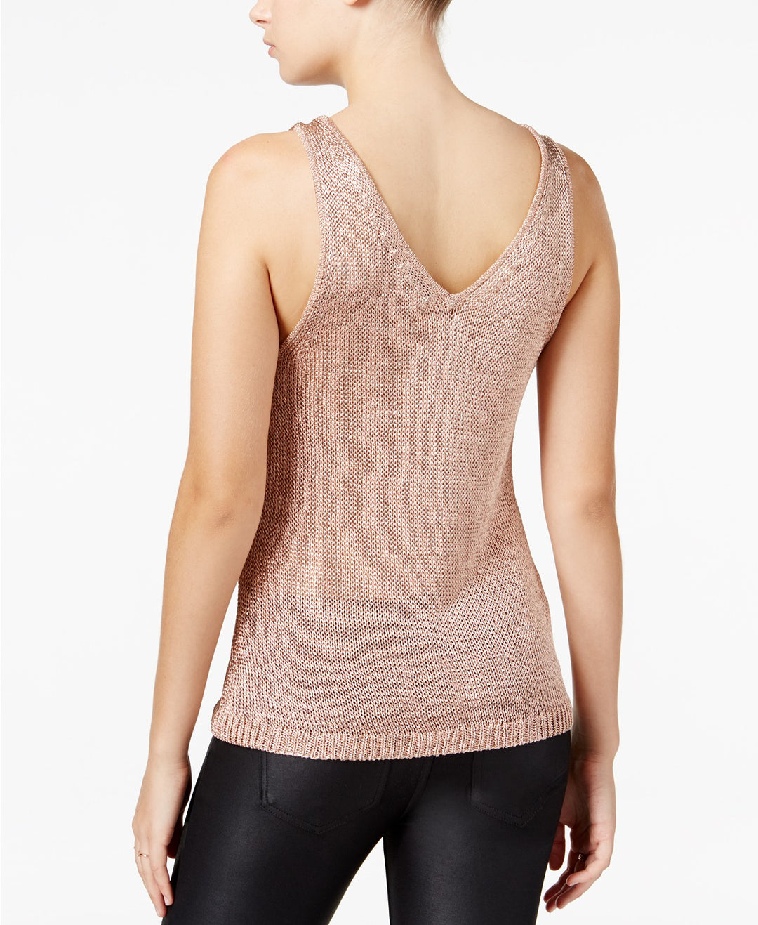 Metallic V-Neckline Tank Top
Bar III's sweater-knit tank is a cool choice with jeans or as a layering piece for business wear. · V-neckline · Pullover styling · Allover sweater knit with metallic threading · Loose fit · Hits at hip · Rayon/metallic · Hand wash · Imported
Metallic V-Neckline Tank Top
Bar III's sweater-knit tank is a cool choice with jeans or as a layering piece for business wear. · V-neckline · Pullover styling · Allover knit sweater sweater

608356038984
$54.99
$54.99
$54.99
clearance, gold