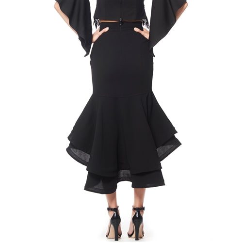 Double overlapped bottom ruffle skirt – Le' Diva Boutique Store
