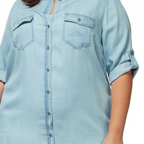 Denim Shirt Dress - Plus Sizes
Classic denim shirtdress that emulates instant casual style. Spread collar Long sleeves with buttoned cuffs Front button placket High-low hem Tencel Machine wash Imported SIZE & FIT About 38.5" from shoulder to hem
Denim Shirt Dress - Plus Sizes
Classic denim shirtdress that emulates instant casual style. Spread collar long sleeves with buttoned cuffs. 
1372318DP-1

$49.99
$49.99
$49.99
chambray denim dress, chambray dress, chambray shirt dress, plus size, plus size denim dres