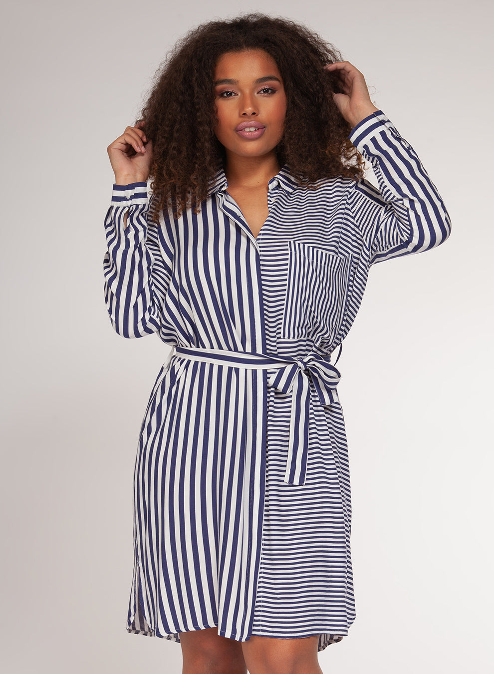 Striped Shirt Dress - Navy/White - Plus
This relaxed striped shirt dress is unlined with exposed buttons, tie belt is perfect for day or evening. Fiber Content: 55% linen 45% viscose Fit is true to size.
Striped Shirt Dress - Navy/White - Plus
This relaxed striped shirt dress is unlined with exposed buttons, tie belt is perfect for day or evening. 
1572278-1

$49.99
$49.99
$49.99
button through shirt dress, plus shirt dress, plus size shirt dress, sale, shirt dress, shirt dress plus size, stripe plus size d