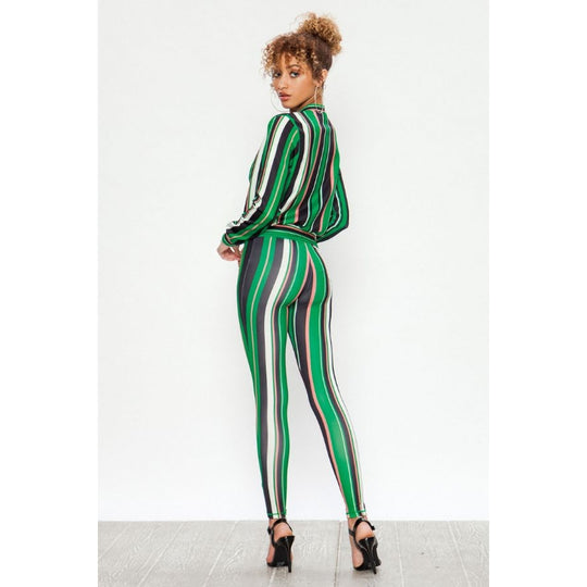 Vintage Stripe Track Suit - Olive
Lounge in style in this stretch fabric set. The Vintage Stripe Set features a zip up jacket with contrast cuffs and matching leggings. Wear this set with Chucks, Vans or your favorite heels. Zip Up jacket with matching legging Self: 91% polyester, 9% spandex Hand wash
Vintage Stripe Track Suit - Olive
Lounge in style in this stretch fabric set. Vintage Set features a zip up jacket & legging with cuffs. Wear this set with Chucks, Vans or your favorite heels.
JJ2057

$59.99
$