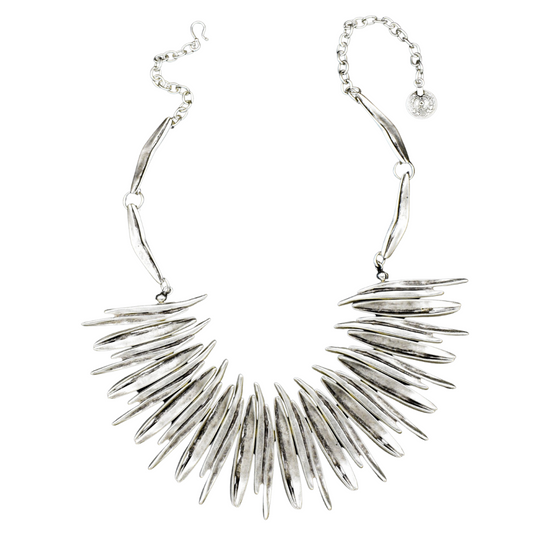 Spike Necklace - Antique Silver