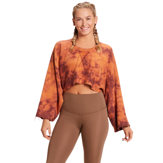 Crop Kimono Sweatshirt - Sacred Earth
Tie-dye is back and staying forever. This oversized, cropped pullover delivers a versatile and oversized yet relaxed look. Pair this with just about anything and wear it just about anywhere. 100% Cotton Tie-Dyed French Terry Machine Wash Cold Raw Edge Hem Oversized Fit Wide Sleeve Colors may vary
Crop Kimono Sweatshirt - Sacred Earth
Sacred Earth Tie-dye is back and staying forever. This oversized, cropped pullover delivers a versatile and oversized yet relaxed look.