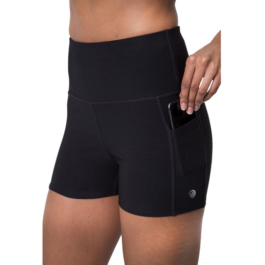 Skyrocket Essential 3" Hot Shorts
Featuring exterior side pockets for holding electronics, this fitted hot short is updated with a comfortable high waisted design for added support. An essential addition to your active wardrobe, this "short-short" design is perfect for wearing when things start heating up thanks to stretchy, breathable, moisture wicking performance fabric. FEATURES Performance Jersey An advanced fabric blend with 4-way stretch, shape retention & moisture wicking properties New High-Class Co