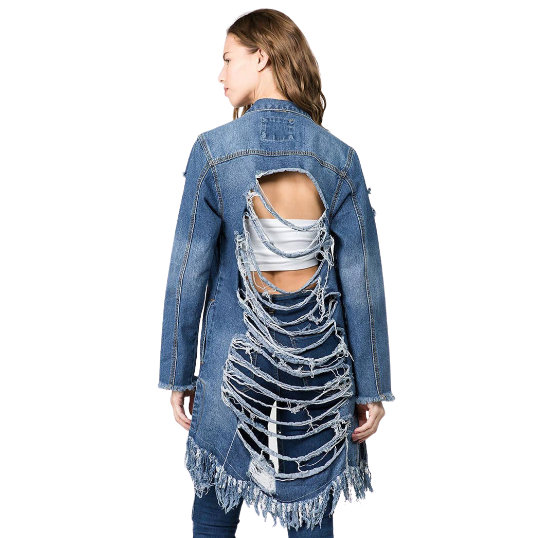 Distressed Denim Long Length Jacket
This is a super cool distressed jacket you can pair up with so many items, dress, jeans or skirt.
Distressed Denim Long Length Jacket
This is a super cool distressed jacket you can pair up with so many items, dress, jeans or skirt.
10302019006-1

$54.99
$54.99
$54.99
denim, denim jacket, jacket
Jacket
American Bazi



Size: Small, Medium, Large, 1X, 2XL, 3XL
Color: Denim Blue

Le' Diva Boutique Store