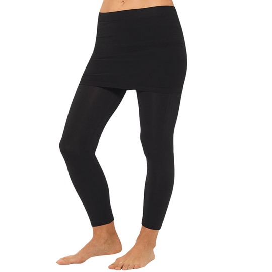 Play Skirt/Legging
Get the best of both worlds in our Play active skirt capri. With a playfully feminine, ruched skirt over and a seamless, ergonomically constructed capri tight under, the Play melds fashion and function beautifully in one garment. Four-way stretch, moisture wicking, quick dry and breathability are all inherent properties. Heat-press reflective logo. Sizes XS/S, S/M and M/L. Technical Features Fabric: Space Dye Knit - 54% Polyester, 38% Nylon, 8% Spandex Legging Knit: 92% Nylon, 8% Spandex