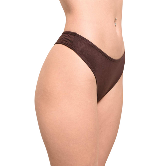 Eco-Modal Underwear - Thongs - Chocolate
Eco-Modal Underwear Introducing our very own eco-modal underwear by SJ Intimates. Modal fabric is breathable and very absorbent which is why they are perfect for our underwear. You will love how they feel against your body and the amazing fit. Word of advice, pick up more than one because you will want to wear these every day. Around here we consider them luxury intimates!
Eco-Modal Underwear - Thongs - Chocolate
Our very own eco-modal underwear, Modal underwear is s