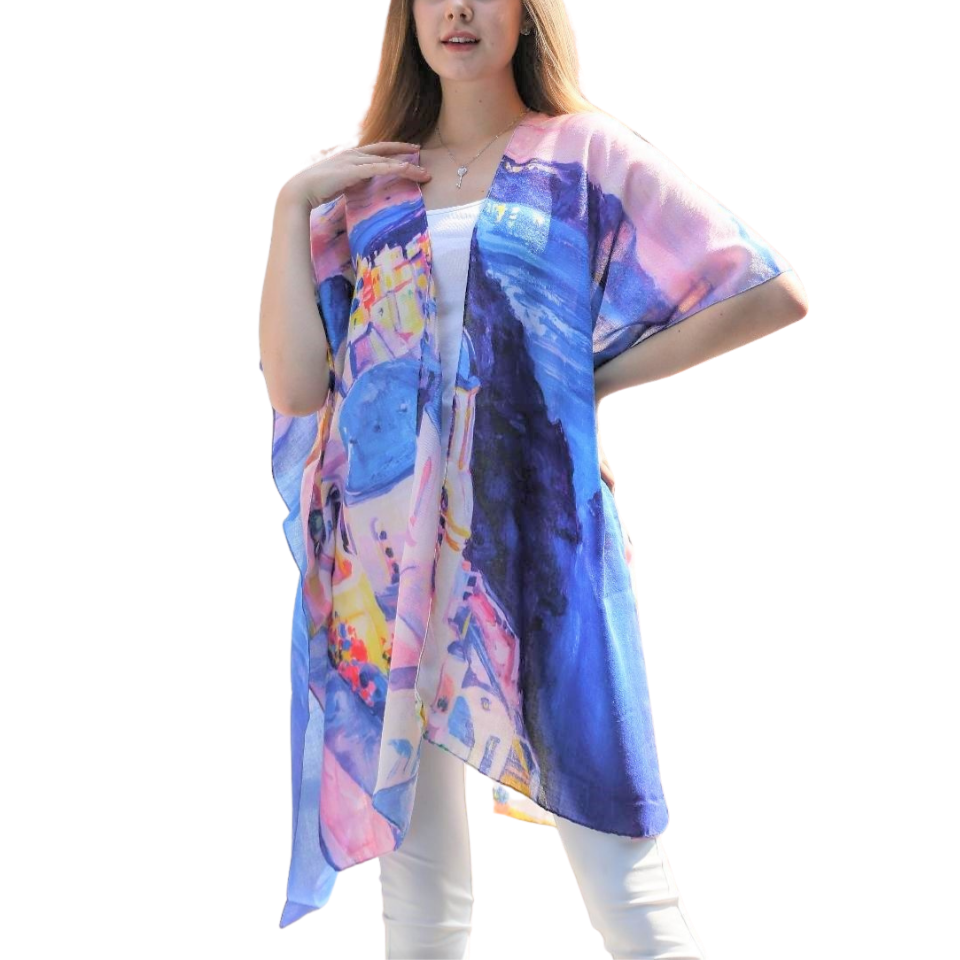Blue Multi Greece Print Sheer Kimono
Blue and pink print kimono with the country of Greece printed throughout the garment. Great accent piece for any outfit. 34'' long from high point of shoulder to hem Fits sizes 2-16 100% cotton Hand wash cold water; dry flat Imported
Blue Multi Greece Print Sheer Kimono
Blue & pink print kimono with the country of Greece printed throughout garment. Great accent piece for any outfit. 32'' long from high point of shoulder to hem
JC081110101

$24.99
$24.99
$24.99
cotton kim