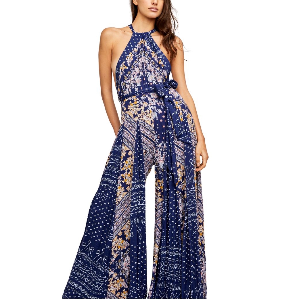 Shangri-La Scarf Print Halter Neck Jumpsuit
Spend the season in boho bliss wearing this wide-leg jumpsuit cut with a halter neck from a breezy crepe in a rich scarf print. We call it the Shangri-la Jumpsuit 57" length; 31" inseam (size Medium) Ties at neck Jewel neck Sleeveless, with cutaway shoulders Removable sash Lined 100% viscose Dry clean or machine wash, dry flat Imported Women's Clothing Fits true to size
Shangri-La Scarf Print Halter Neck Jumpsuit
Wide-leg cut with a halter neck from a breezy crepe