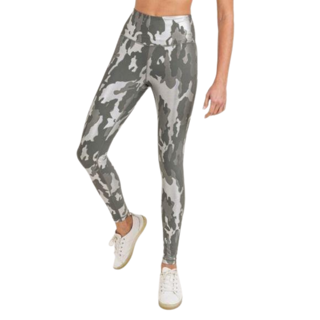 Silver Foil Camo High-waist Leggings
This year is all about metallic and chrome effects, including our newest line of camo leggings. This pair features dark camo print with silver foil for an extra razzamatazz. 75% nylon, 25% spandex.
Silver Foil Camo High-waist Leggings
This year is all about metallic and chrome effects. Our camo leggings features dark camo print with silver foil for an extra razzamatazz. 
APH2850-P-1

$45
$45
$45
camo leggings, camouflage leggings, grey camo leggings, mono b size chart, s