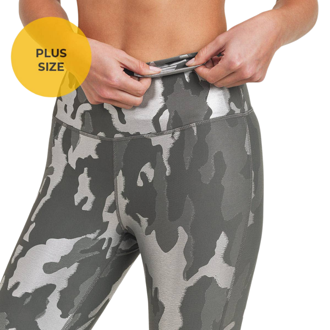 Silver Foil Camo High-waist Leggings
This year is all about metallic and chrome effects, including our newest line of camo leggings. This pair features dark camo print with silver foil for an extra razzamatazz. 75% nylon, 25% spandex.
Silver Foil Camo High-waist Leggings
This year is all about metallic and chrome effects. Our camo leggings features dark camo print with silver foil for an extra razzamatazz. 
APH2850-P-1

$45
$45
$45
camo leggings, camouflage leggings, grey camo leggings, mono b size chart, s