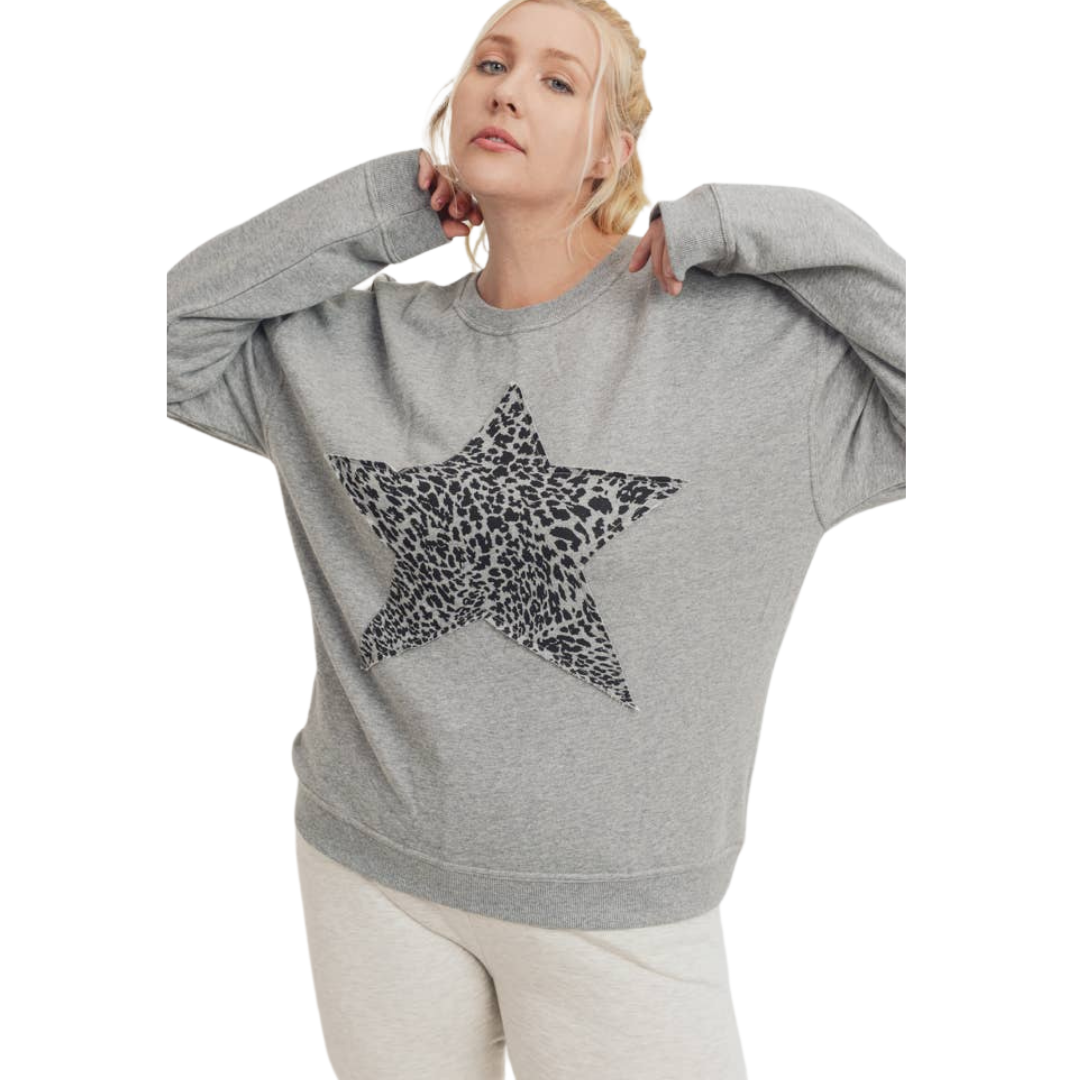 Star online print sweatshirt