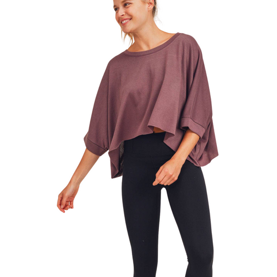 Cropped Loose-Fit Boxy Top - Mauve
This cropped top has a loose silhouette perfect to throw on over your favorite Mono B activewear or lounge bottoms and features a back yoke, a round neckline, and mid-length sleeves. One size. Our model typically wears sample size S. 70% polyester, 30% viscose.
Cropped Loose-Fit Boxy Top - Mauve
This cropped top has a loose silhouette perfect to throw on over your favorite leggings and features a back yoke, a round neckline, and mid-length sleeves.


$24.99
$24.99
$24.99
a