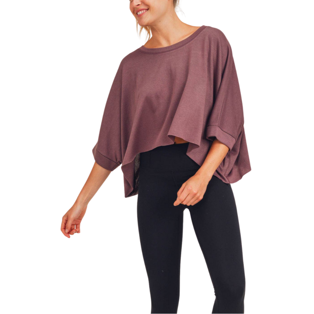 Cropped Loose-Fit Boxy Top - Mauve
This cropped top has a loose silhouette perfect to throw on over your favorite Mono B activewear or lounge bottoms and features a back yoke, a round neckline, and mid-length sleeves. One size. Our model typically wears sample size S. 70% polyester, 30% viscose.
Cropped Loose-Fit Boxy Top - Mauve
This cropped top has a loose silhouette perfect to throw on over your favorite leggings and features a back yoke, a round neckline, and mid-length sleeves.


$24.99
$24.99
$24.99
a