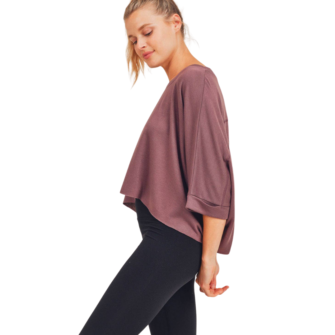 Cropped Loose-Fit Boxy Top - Mauve
This cropped top has a loose silhouette perfect to throw on over your favorite Mono B activewear or lounge bottoms and features a back yoke, a round neckline, and mid-length sleeves. One size. Our model typically wears sample size S. 70% polyester, 30% viscose.
Cropped Loose-Fit Boxy Top - Mauve
This cropped top has a loose silhouette perfect to throw on over your favorite leggings and features a back yoke, a round neckline, and mid-length sleeves.


$24.99
$24.99
$24.99
a