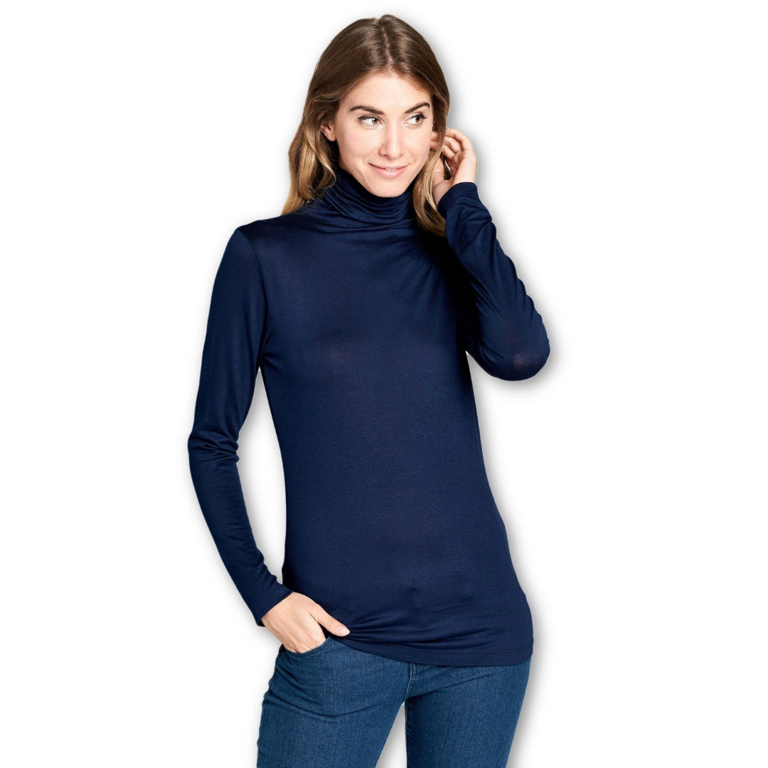 Long Sleeve Turtleneck Sweater - Navy
Women's basic long sleeve high turtleneck slim fit tees shirts top. Classic, plain, basic, turtleneck top, long sleeve, turtleneck style, slim fit, pullover, stretchy. Fabric & Content: • 96% rayon, 4% spandex • Care Instructions: Machine wash
Long Sleeve Turtleneck Sweater - Navy
Basic long sleeve high turtleneck slim fit tees shirts top. Classic, plain, basic, turtleneck top, long sleeve, turtleneck style, slim fit, pullover, stretchy. 
d38tp-navy-6

$27.99
$27.99
$27