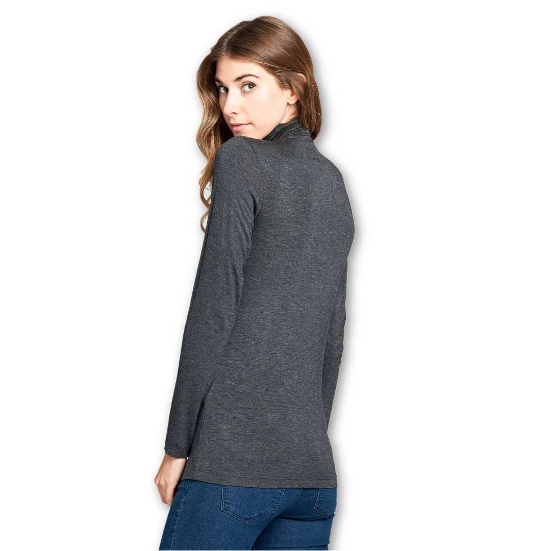 Long Sleeve Turtleneck Sweater - Grey
Women's basic long sleeve high turtleneck slim fit tees shirts top. Classic, plain, basic, turtleneck top, long sleeve, turtleneck style, slim fit, pullover, stretchy. Fabric & Content: • 96% rayon, 4% spandex • Care Instructions: Machine wash
Long Sleeve Turtleneck Sweater - Grey
Basic long sleeve high turtleneck slim fit tees shirts top. Classic, plain, basic, turtleneck top, long sleeve, turtleneck style, slim fit, pullover, stretchy. 
d38tp-grey

$27.99
$27.99
$27.9