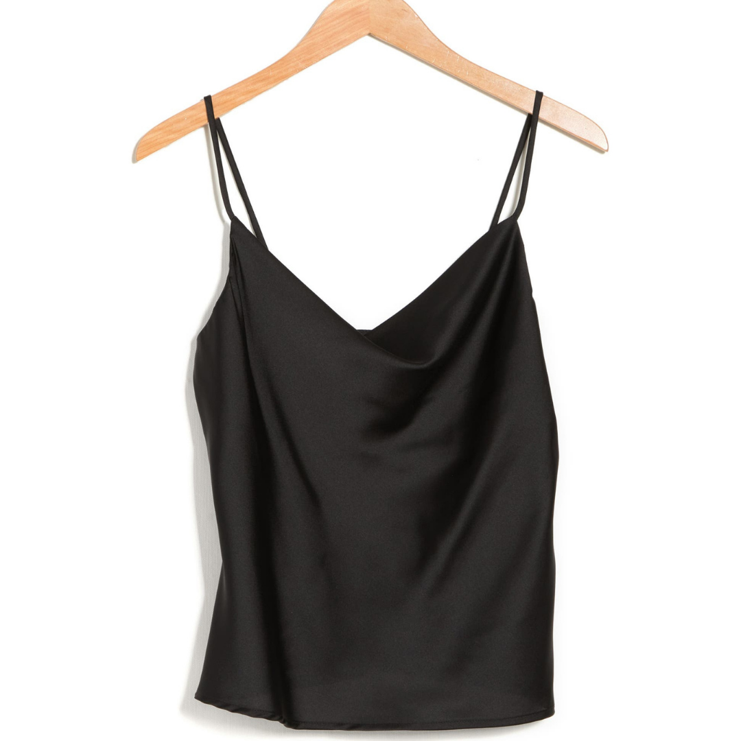 Silky Satin Solid Camisole - Black
Update your basics collection with this chic and versatile tank top that is construction from silky satin. 26" length (size S) Cowl neck Spaghetti straps Solid Woven 97% polyester, 3% spandex Machine wash cold, line dry Imported
Silky Satin Solid Camisole - Black
Tank top from silky satin. 26" length (size S) Cowl neck Spaghetti straps Solid Woven 97% polyester, 3% spandex Machine wash cold, line dry Imported


$40
$40
$40
black blouse, black camisole, black satin tank top