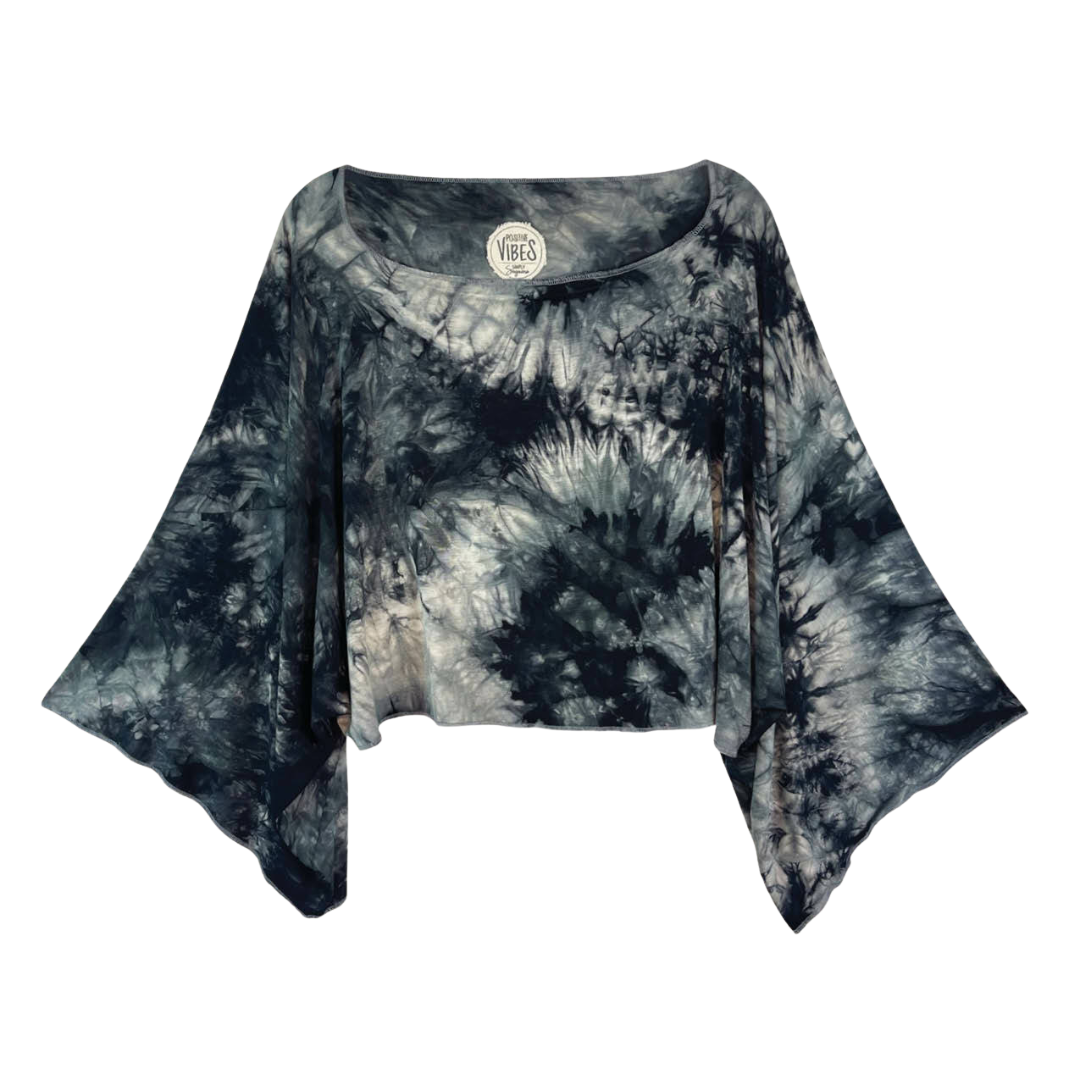Paisley Tie Dye Top - Midnight
Feel Zenful in our relaxed, loose fitting, Hand Tie-Dyed Midriff Top. Each garment is adorned with an unique, inspirational sentiment. Our exclusive fabric is made from the softest Rayon/Spandex material. One of a kind Exclusive Handmade Rayon/Spandex One Size Fits Most (16"L) Hand Wash Cold Inspirational sentiment shape - Round
Paisley Tie Dye Top - Midnight
Feel Zenful in our relaxed, loose fitting, Hand Tie-Dyed Midwaist Top. Garment is adorned with an unique, inspirational