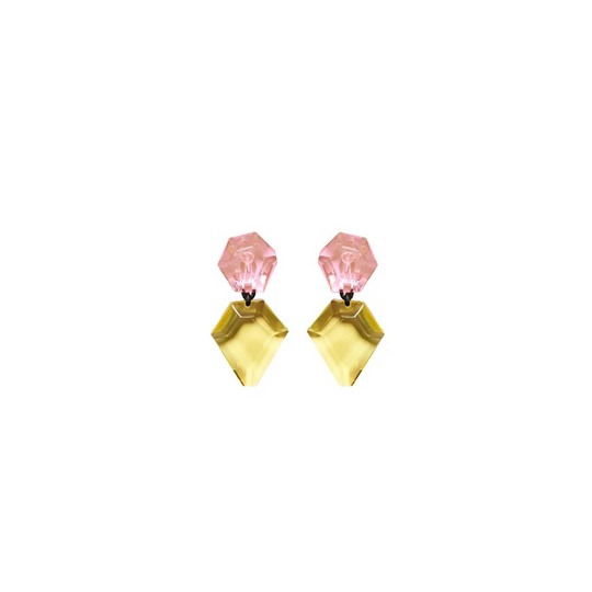 Riley Monies Pink Yellow Acrylic Earrings
Transparent faux crystal-cut earrings in pink Clip-on fastening. Polyester, leather, silver plated brass. Approx. L: 3.7", W: 1.9" D: .7" Pink/Yellow Beautifully matches the Monies Polyester Acrylic Earrings & Bracelet:
Riley Monies Pink Yellow Acrylic Earrings
Transparent faux crystal-cut earrings in pink. Clip-on fastening. Silver-tone hardware. Approx. 1.5 length, W: 1.5.color: Pink
8159PY

$220
$220
$220
acrylic earrings, clip earrings, earrings, gem earring, mo