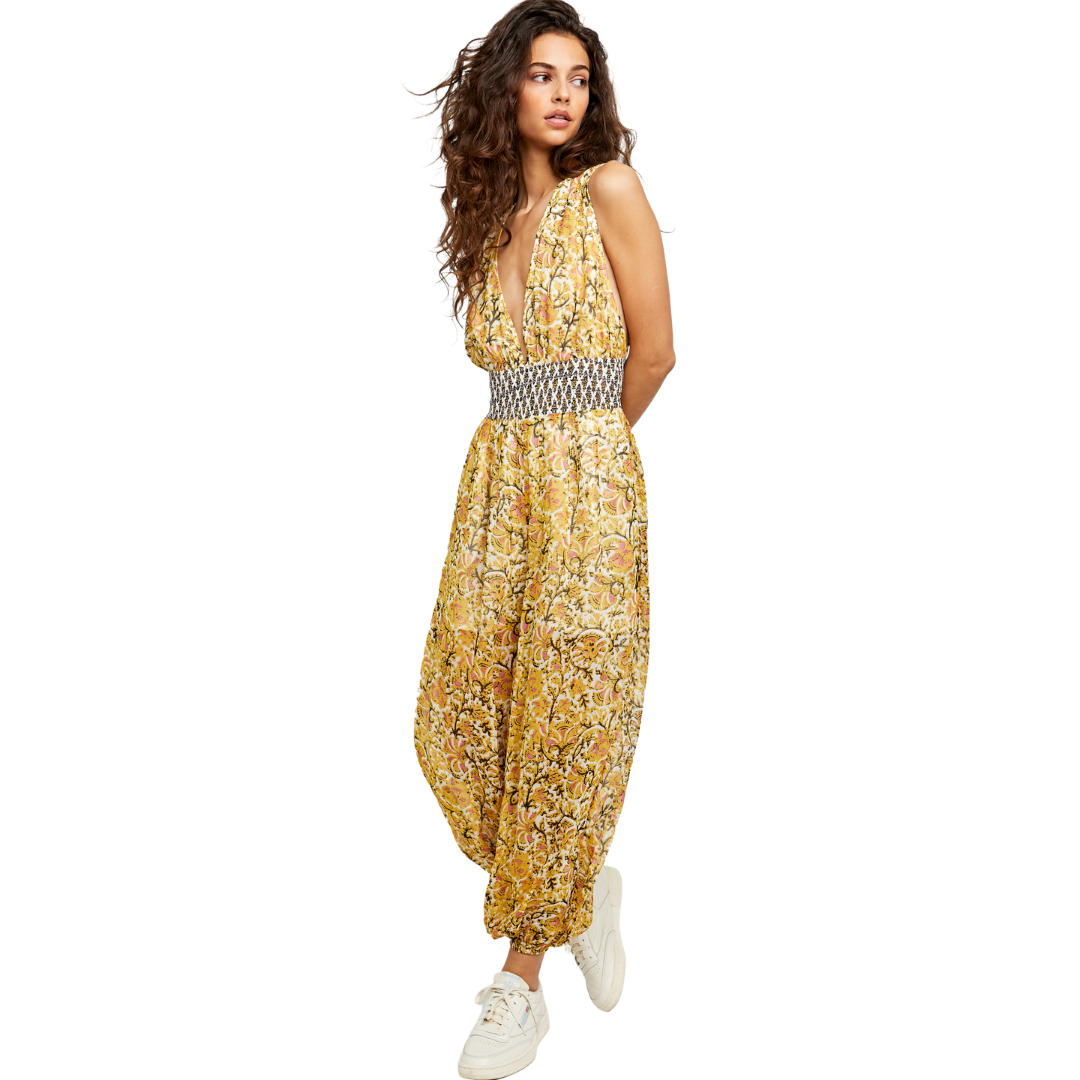 Maria's Soft Yellow Jumpsuit - Free People
Maria's Yellow Jumpsuit Free People's femme and floral one piece from our easy feeling jumpsuit. Sleeveless and cinched at the waist and bottom of the leg. Flowy silhouette and great for any event this spring & summer. Care/Import Hand Wash Cold Import
Maria's Soft Yellow Jumpsuit - Free People
Maria's Yellow Jumpsuit Femme and floral one piece from our easy feeling jumpsuit. Sleeveless and cinched at the waist and bottom of the leg. Flowy silhouette 
OB1204345
195