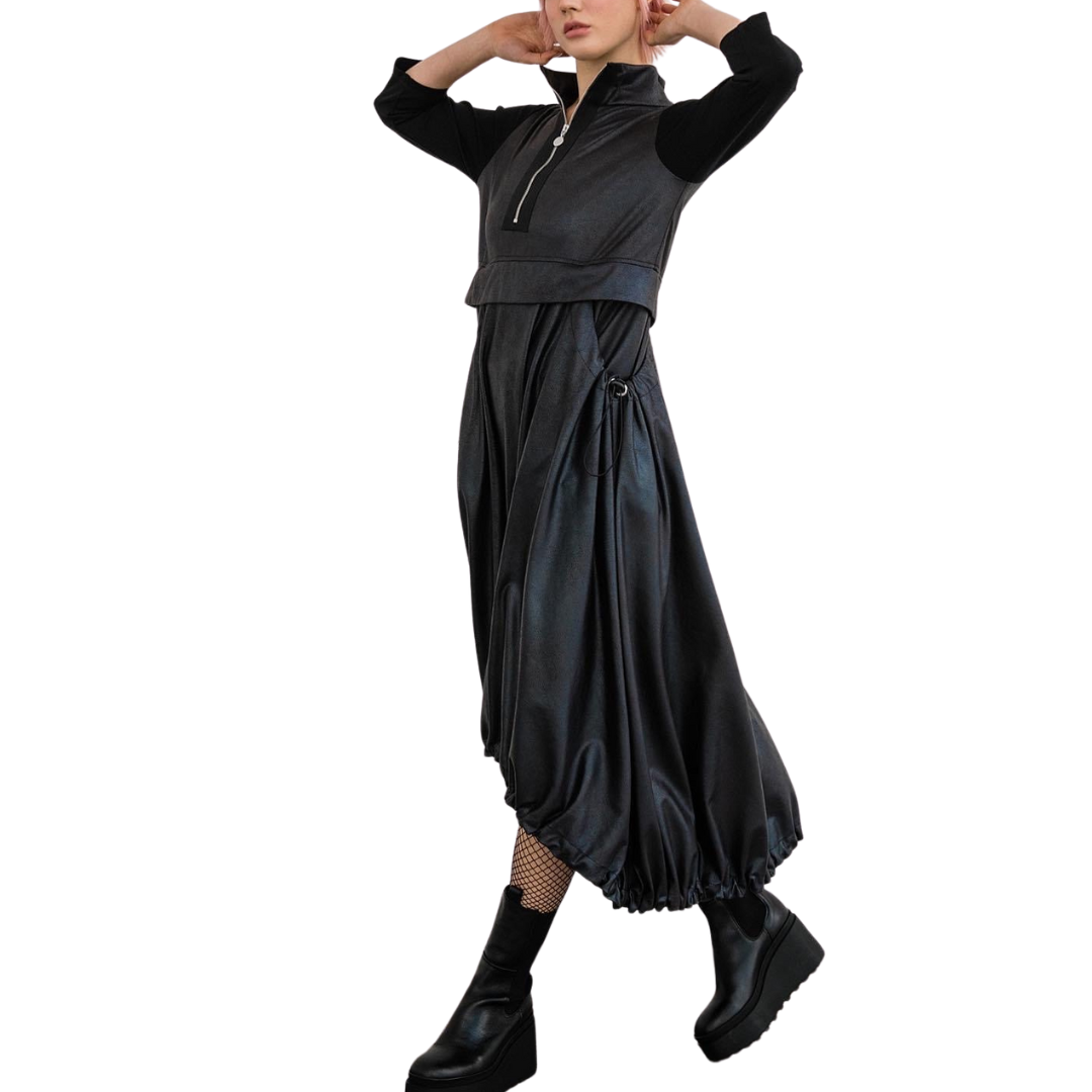front zip leather dress VIXEN DRESS / SIMPLY RED