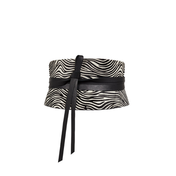 Corset Belt - Zebra
PRITCH London's first ever created obi corset belt in classic black. This Japanese inspired wrap around tie belt with seam detailing has the label's signature aesthetic. Designed to shape and define your waist, this sculpting leather piece is made of two leather panels that form a feminine yet strong silhouette. The belt is finished off with two long straps that can be tied around in many different ways, so every time you get a newer version of the knot. Instantly update any outfit with