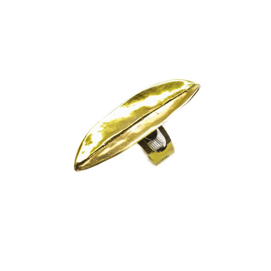 Leaf Adjustable Ring - Antique Brass