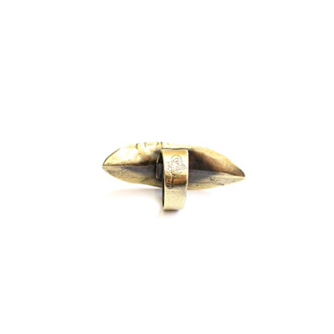 Leaf Adjustable Ring - Antique Brass