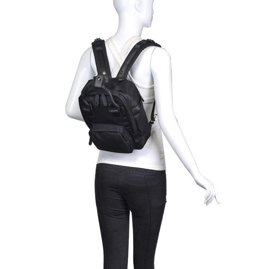 Iconic Backpack Small - Black
Make your mark on the world by making the most of each day. Waking up on the right side of the bed and seeing the glass as half full are mindsets that make you iconic. Live with a focus on the future. Your backpack should be the only reason you look to see what’s behind you. Item Type: Backpack Material: Nylon Closure: Zipper Handle Drop: 4" Exterior Details: Front zip compartment, 2 side slip pockets, 2 back zip pockets, cushioned back panel Inside Features: Water-repellent ny