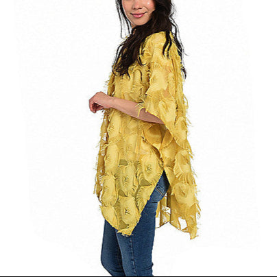 Eyelash Fashion Sheer Kimono
Eyelash style fashionable kimono that accents your favorite outfit. Hand wash, cold water Flat dry
Eyelash Fashion Sheer Kimono
Eyelash style fashionable sheer kimono that accents your favorite outfit. Hand wash, cold water Flat dry
02029004

$39.99
$39.99
$39.99
kimono
Kimono
JC Sunny Fashion



Size: One Size
Color: Yellow Eyelash

Le' Diva Boutique Store